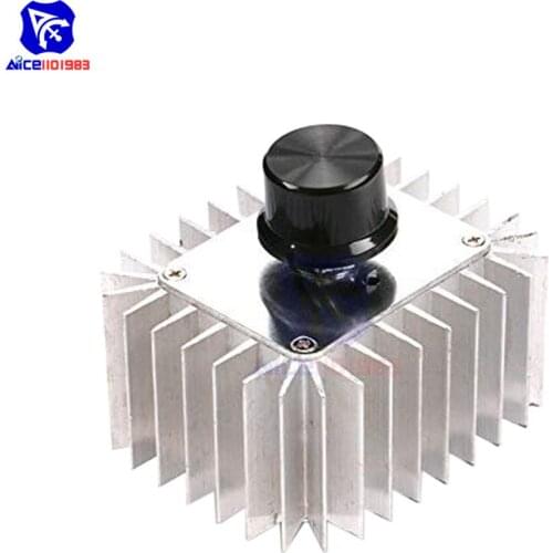 Diymore Motor Speed Controller AC 220V 5000W Thyristor Motor Speed Control Adjustable Power Temperature Controller Light Dimmer