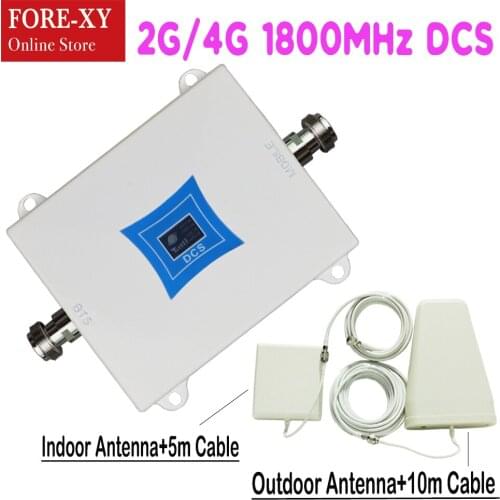 ZQTMAX 4g lte repeater DCS 1800 cellular signal booster GSM 1800MHz 2G Signal Booster + 2g 3g 4g antenna