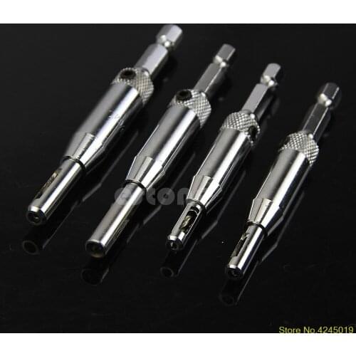 High quality HSS Self Centering Hinge Drill Bits Set Door Cabinet 5/64" 7/64" 9/64" 11/64" 4PCS