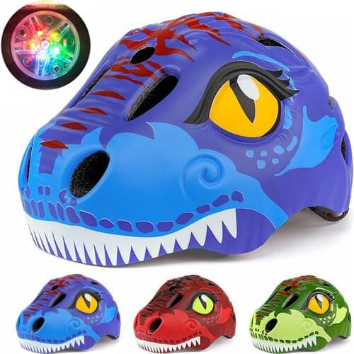 3-8 Years Kids Helmet Cute Cartoon Animal Dinosaur Helmets Adjustable For Scooter Cycle Cycling Bike Helmet Bicycle Helmets
