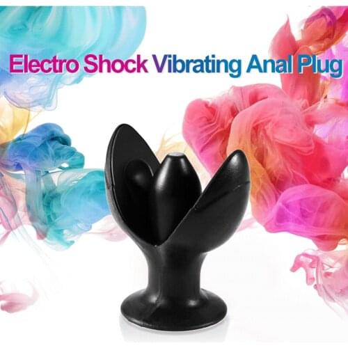 Silicone Electric Shock Anal Plug Vibrator E-stim Anal Dilator Massager Vagina Plug Vibrator Intimate Sex Products Adult Sex Toy