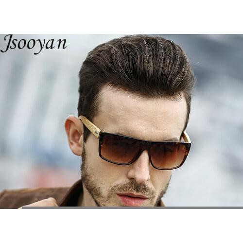 Jsooyan Fashion Wooden Frame Sunglasses Men Women Driving Eyewear Vintage UV400 Sun Glasses Shades lunette oculo