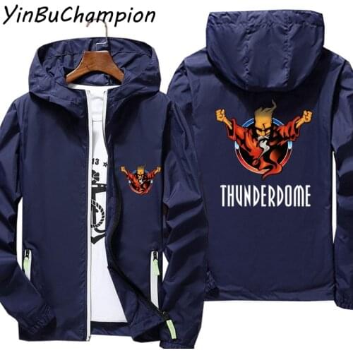 Men Women Thunderdome Hardcore Cycling Pilot Thin Reflective Sunscreen Windbreaker Skin Coat Zipper Hooded Jacket Oversized 7XL