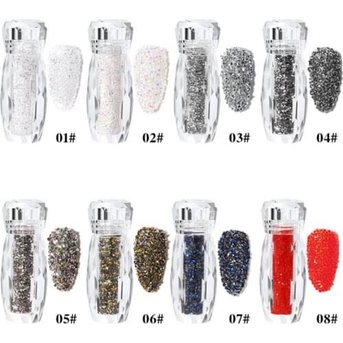 Y1UF 1 Bottle Micro Nail Beads DIY Mini Resin Nails Art Design for 3D Nail Decoration DIY Craft Supplies Salon Home Use
