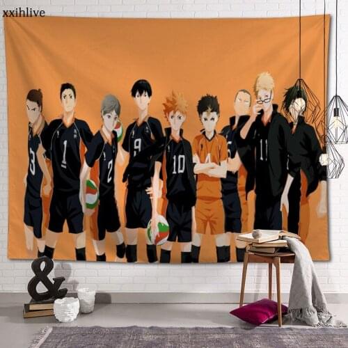 Custom Japanese Anime Haikyuu!! Hanging Tapestry Home Party Decoration Tapestries Photo Background Cloth 100x150cm,130x150cm
