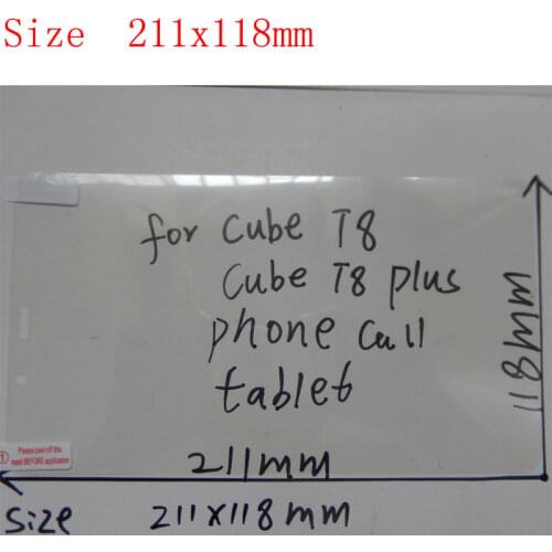 211x118mm screen protector film for 8 inch cube T8/T8 plus/T8s 4G call tablet