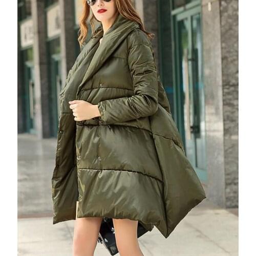 Irregular Hem Women Winter Down Coat Hooded Duck Down Jacket Winter Down Coat Custom Any Size