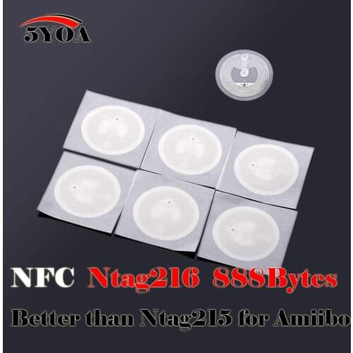 10pcs NFC NFC216 888 Bytes Tag Sticker Label Key Tags Token Patrol Badge