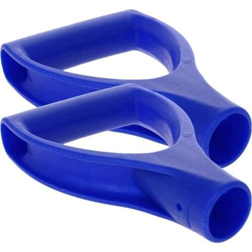 2Pcs Shovel D Grip Handle 32mm Inner Diameter PVC Spade Snow Shovel Handle for Garden Digging Raking Tool Blue