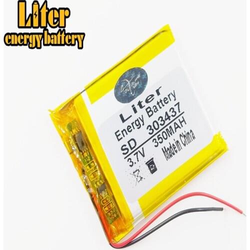 303437 3.7V 350mah Lithium Tablet polymer battery With Protection Board For MP3 MP4 GPS Digital Products