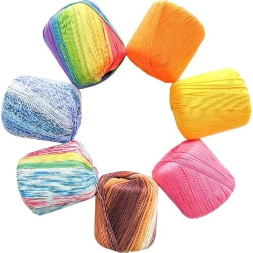 40g/ball 100% Cotton Crochet Yarn For Knitting DIY Hand Knitting Crochet Cotton Yarns Handmade Dyed Wool