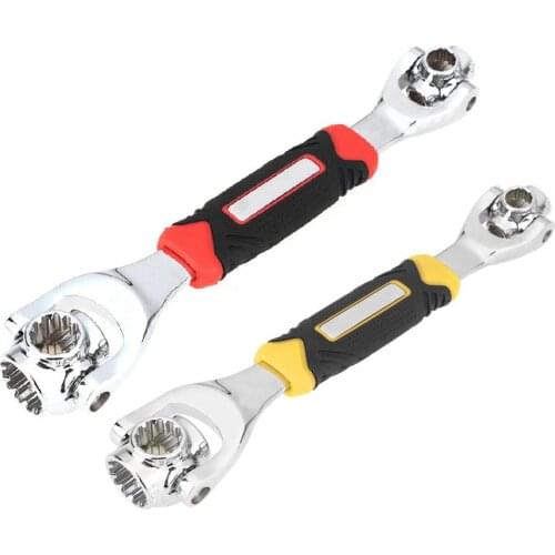 48 in 1 Multipurpose Bolt Wrench 360 Degree Socket Wrench Rotary Spanner with Spline Bolts Furniture Car Repair Hand Tools
