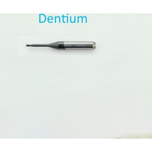 5 PCS/lot Length 50mm Dental Zirconia Carbide Milling Burs Machine Dentium System 1.0/2.0mm For Zirconium Aand Wax DLC /DC