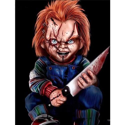 5D DIY Diamond Embroidery IT horror movie character Chucky 3D Diamond painting Cross Stitch Needlework Home Decor gift