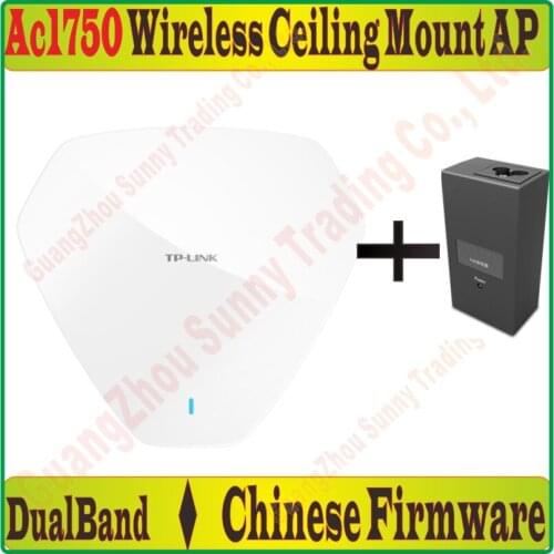2G+5G Dual Band Wireless Ap 1750Mbps AC1750 Indoor Ceiling AP 802.11bgn 11AC WiFi Access Point With PoE Injector 1000M RJ45 Port