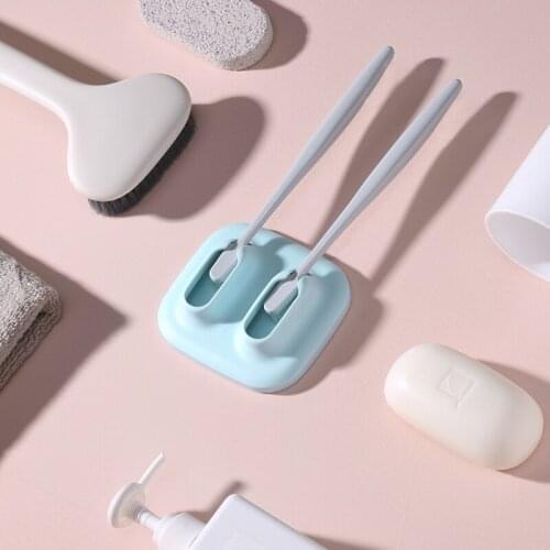 Household Wall-mounted Toothbrush Hanger Multifunctional Punch-free Self-adhesive Toothbrush Storage Rack Tooth Brush Holder 1PC