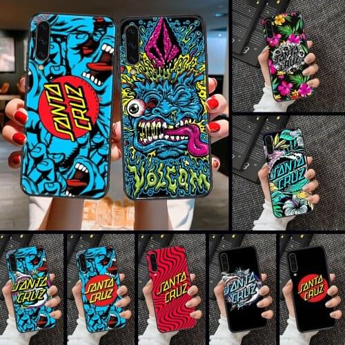 Santa Cruz Skateboards Phone case For Samsung Galaxy A 3 5 7 8 10 20 21 30 40 50 51 70 71 E S 2016 2018 4G black silicone funda