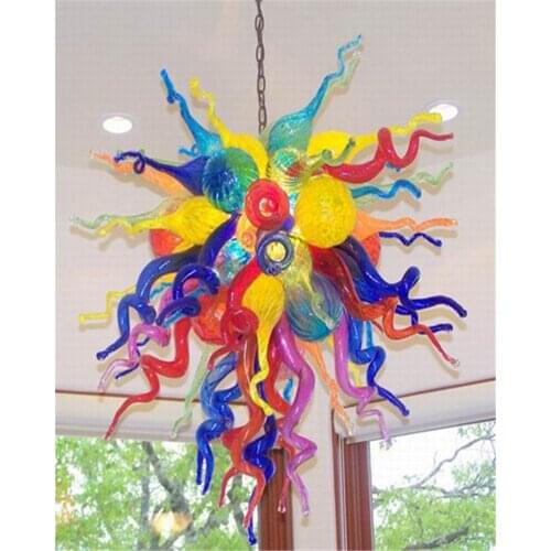 Coloured glass chandelier romantic chandelier for bedroom-LR108