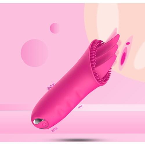 EXVOID Breast G-spot Massager Vibrators Sex Toys for Women Tongue Vibrator Clitori Stimulate Male Tongue Oral Licking Silicone