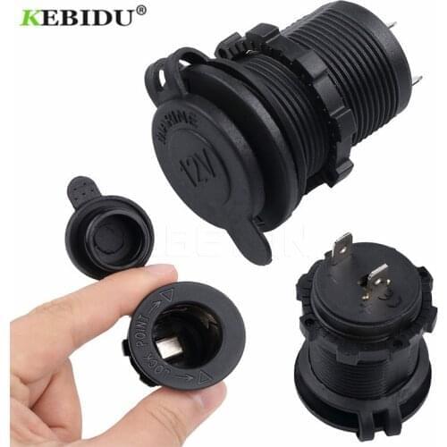 KEBIDU 12V Waterproof Car Cigarette Lighter Socket Auto Boat Motorcycle Tractor Power Outlet Socket Receptacle Car Accessories