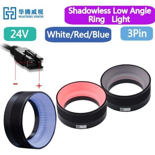 Compact 100mm Machine Vision LED Lighting Shadowless Low Angle Ring light