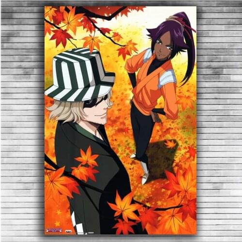 Bleach Hot Japan Anime Kurosaki Ichigo 4 Silk Fabric Wall Poster Art Decor Sticker Bright