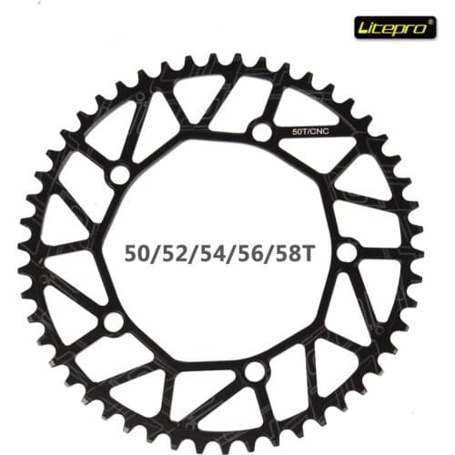 Litepro Ultralight Bicycle Chainring 46/48/50/52/54/56/58T AL7075 BMX Folding Bike Parts BCD 130mm