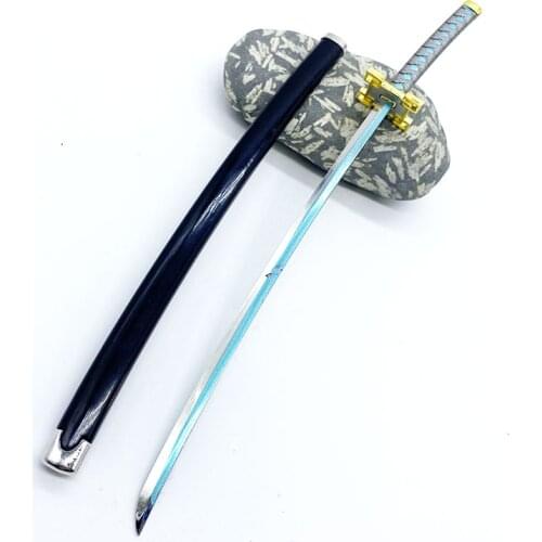 Demon Slayer Tokitou Muichirou Sword Nichirin Blade Mist Hashira Katana Mistbreathing Small Weapon Model Anime Gift