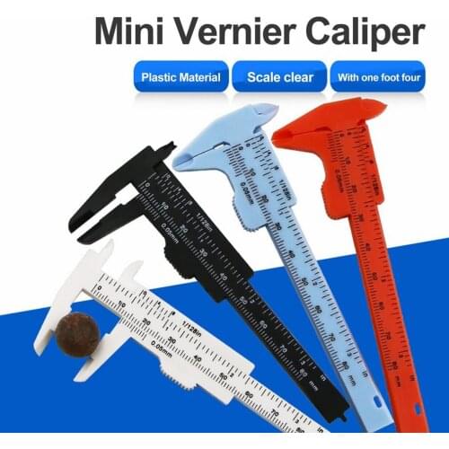 0-80mm Double Scale Mini Plastic Vernier Caliper Micrometer Ruler Precision Measuring Tools Standard Vernier Caliper