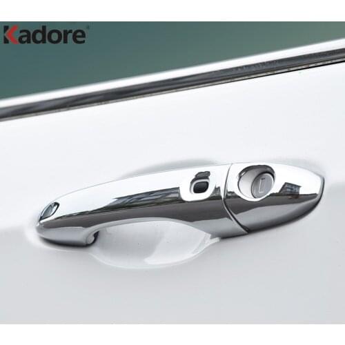 For Jeep Compass 2017 2018 2019 2020 2021 Carbon Fiber Door Handle Cover Trim Decoration Frame Covers Car Accessories 8pcs