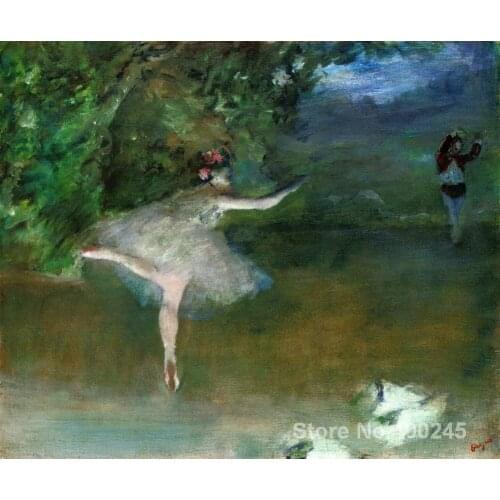 Wall art Les Pointes Edgar Degas Paintings Hand painted High quality