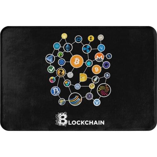 Blockchain Miners Kitchen Non-Slip Carpet Blockchain Crypto Trader Bedroom Mat Entrance Door Doormat Floor Decoration Rug