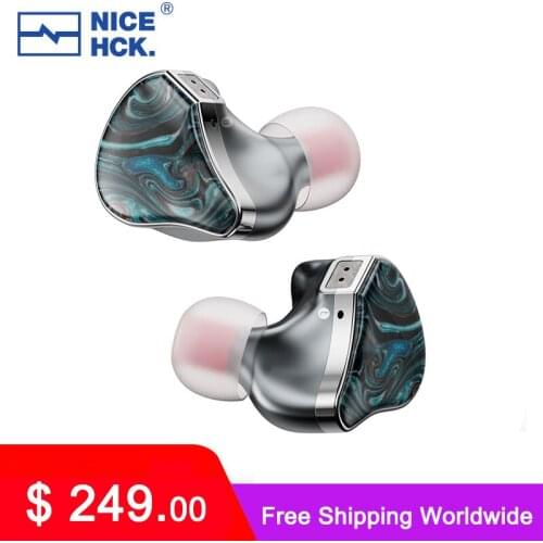 NiceHCK Topguy Flagship Resin Audiophile Earbud 10mm Titanium Magnesium Alloy Dynamic HiFi In-Ear Earphone Monitor Music Headset
