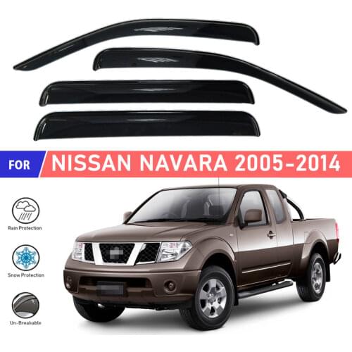 Window deflector for Nissan Navara 2005~2014 car window deflector wind guard vent sun rain visor cover car styling decor