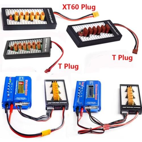 2S-6S Lipo Parallel Balanced Charging Board XT60 Plug T Plug For RC Battery Charger B6AC A6 720i Parallel Charging Plate Board