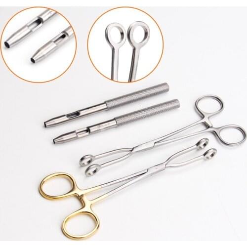 Plastic Dimple Design Positioning Clip Forceps Surgical Instrument Dimple Suture Needle and Thread Embedding Stainless Steel