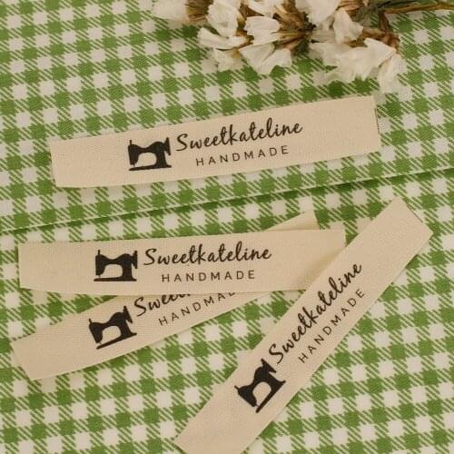 Custom Sewing Labels, Personalized Brand, Clothing Tags, Logo, Your Name, 12mm x 70mm, For Handmade Items (MD5026)