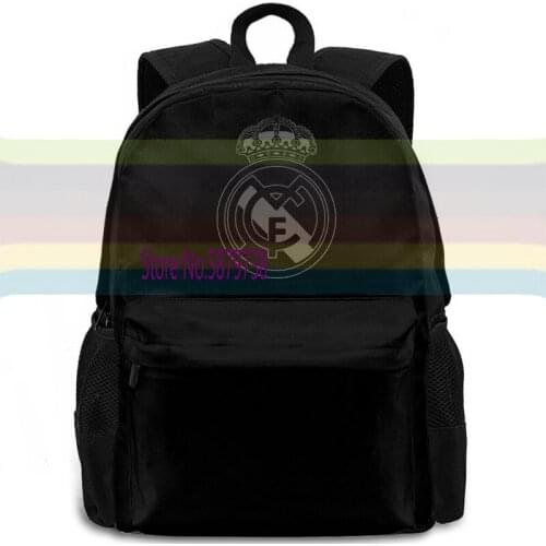 Real Madrid team backpack laptop travel school adult student