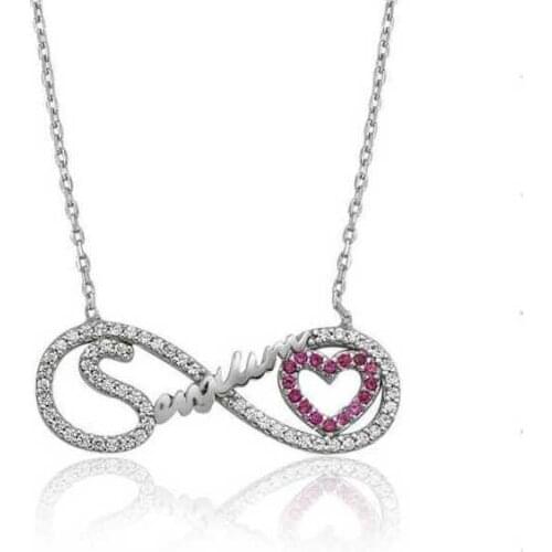 Silver Darling Written Infinity Ladies Necklace
