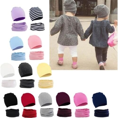 New Baby Street Dance Hip Hop Hat Cotton Spring Autumn Toddler Hat Scarf for Boys Girls Cap Winter Warm Solid Color Children Hat
