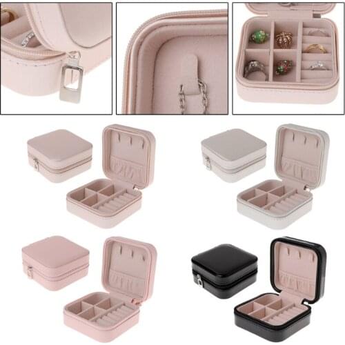 Jewelry Box Portable Storage Organizer Zipper Portable Women Display Travel Case 4 color can be available