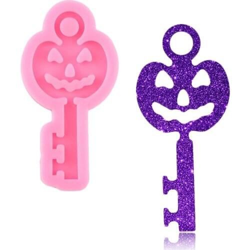 Super Glossy Halloween Pumpkin Silicone Mold Epoxy Resin Craft Keychain Molds Necklace Making Jewelry Polymer Clay Pendant Mould