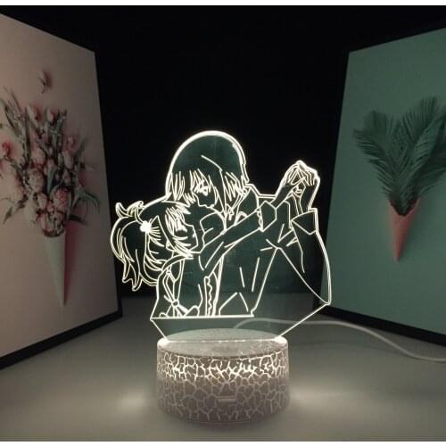 Black Butler Anime Figure LED Night Light for Bedroom Decoration Colorful Nightlight Manga Gift 3D Table Lamp Black Butler
