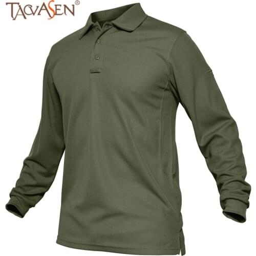 Мужские поло с длинным рукавом TACVASEN China At AliExpress