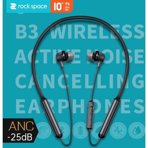 Rock space B3 Fancy TWS Bluetooth Earphones Fashion In Ear Monitor Active Noise Cancelling Gaming Neckband Sport Earphone