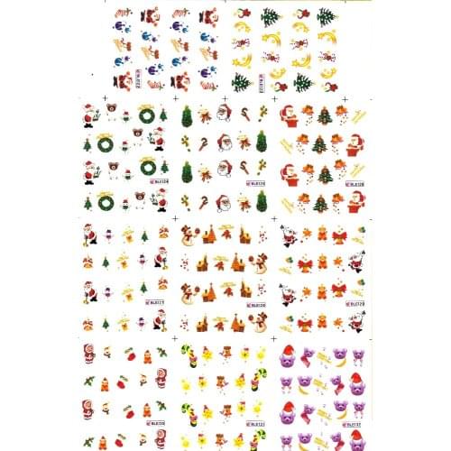 11 PACKS/LOT UPRETTEGO NAIL ART BEAUTY WATER DECAL SLIDER NAIL STICKER XMAS CHRISTMAS TREE SNOW MAN BELL BLE122-132