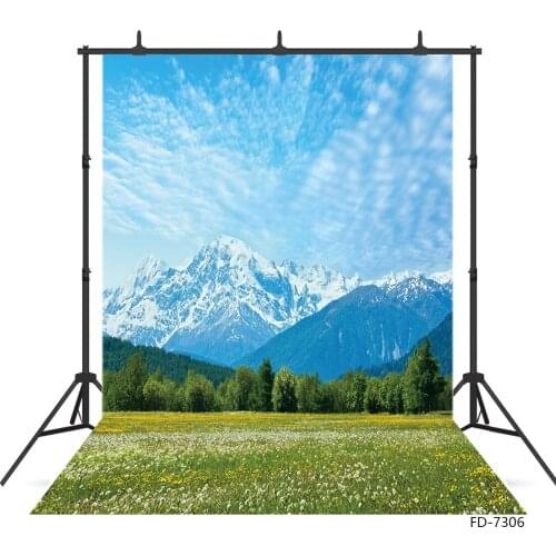 Spring Mountain Scenery Photographic Backdrops Vinyl Cloth Custom Backgrounds Photo Studio for Children Portrait Photocall