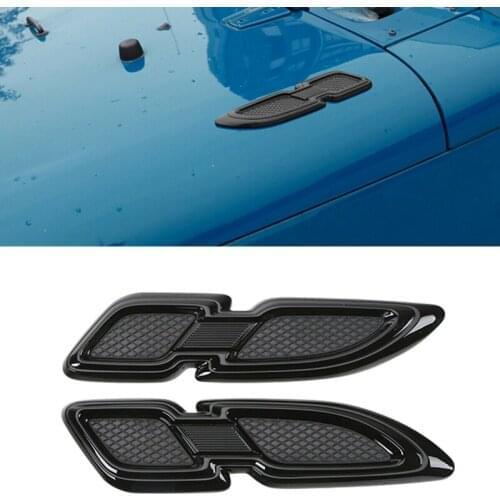 Air Flow Fender Engine Hood Side Body Intake Vent Cover Decoration Protection Stickers for Jeep Wrangler JK 2007