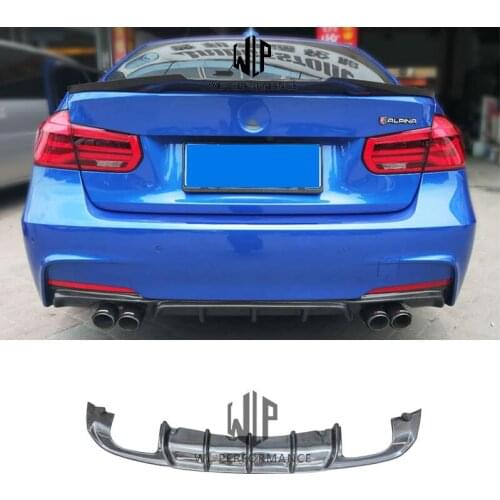 F35 3 Series High Quality Carbon Fiber Auto Car Four out Rear Lip Aprons Diffuser for BMW F35 3 Series Car Body Kit 16-Up
