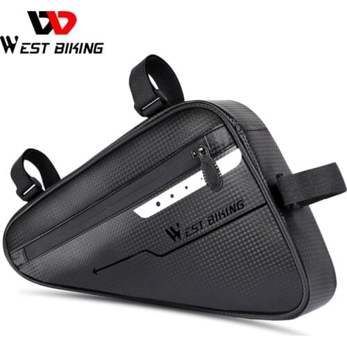 WEST BIKING Cycling Bag Front Tube Frame Bags Waterproof MTB Road Triangle Pannier Repair Tool Package Bike Bicycle Tube Bag